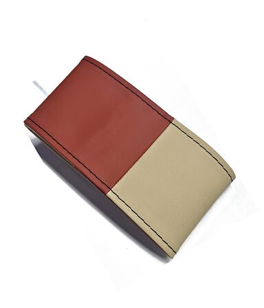 Universal Kamyon Tır Otobüs Dikmeli Direksiyon Kılıfı Soft Kahve-Bej 45×10.5cm