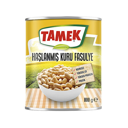 Tamek Haşlanmış Kuru Fasulye - Nohut 800 gr 4 lü Karma Paket