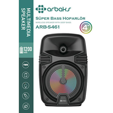 21 CM Bluetooth Super Bass Höparlör Arbaks ARBS461