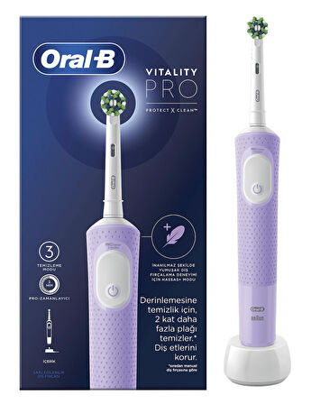 Oral-B D103 Vitality Pro Cross Action Lila Şarjlı Diş Fırçası