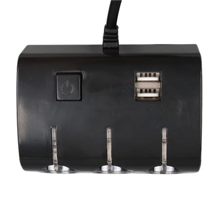 Olesson 1506 12-24V Çift USB Girişli 120W 80 CM Kablolu 3’LÜ Araç Çakmak Çoklayıcı