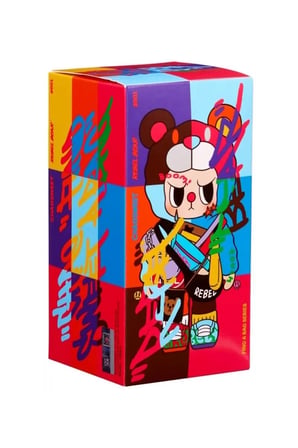 MINISO Rebel Bear Pozlanabilir Figür Çantalı Serisi Sürpriz Figür Koleksiyonluk Blind Box Oyun Set