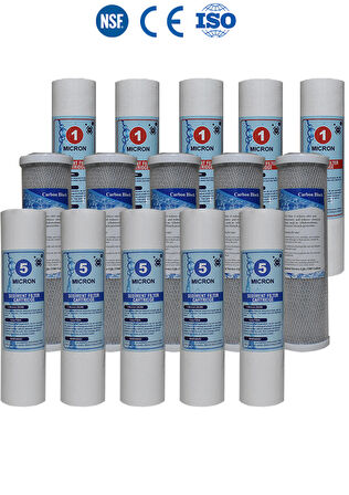 Açık Kasa Su Arıtma Cihazı Filtresi Ekonomik Paket 5 Takım
