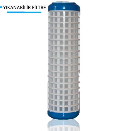 Daire Bina Sayaç Girişi 10" İnc 1 Aşama ( Yıkanabilir ) Yedek Filtre Seti 