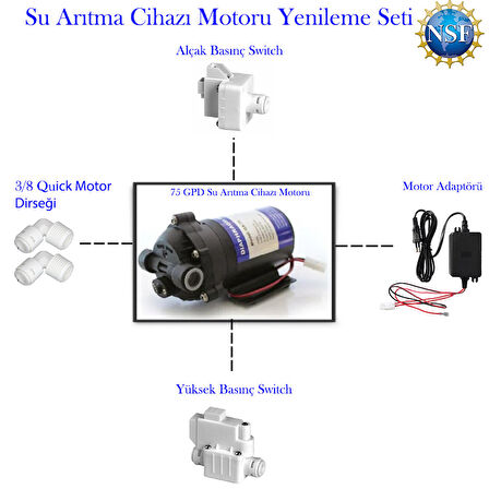 Su Arıtma Cihazı Pompa 75 Gpd (Motor) Yenileme Kiti
