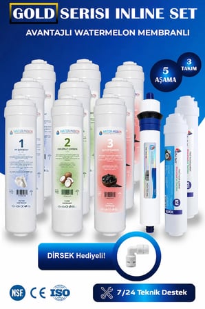 Kapalı Kasa Su Arıtma Cihazı Filtresi İnline 2 Yıllık Bakım Seti (süper sarımMembranlı)