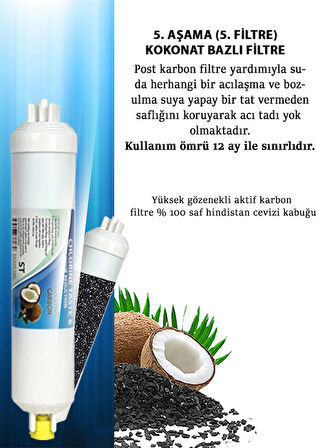 Kapalı Kasa Su Arıtma Cihazı Yeni Seri 4 Aşamalı Avantajlı İnline Filtre 3 Takım Seti