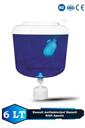 Su Arıtma Cihazları ve Sebiller Için 6 Litre Hazneli Sebil Üstü Aparat
