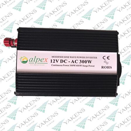 300 Watt 12 Volt Modifiye Sinüs İnverter Alpex