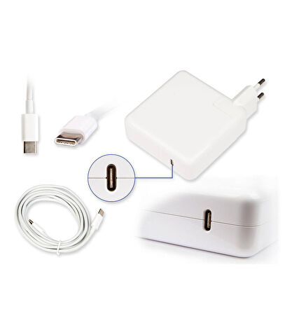 Apple MacBook 87W USB-C PD Notebook Adaptör Laptop Şarj ( Apple Uyumludur.)