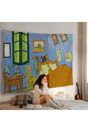 Vincent van Gogh - Arles'ta Yatak Odası Duvar Örtüsü - Bedroom in Arles-7160