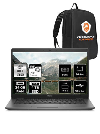 Dell Latitude 3440 i5-1335U 24GB RAM 4TB SSD 14'' FHD FDOS Dizüstü Bilgisayar & PER4 ÇANTA 