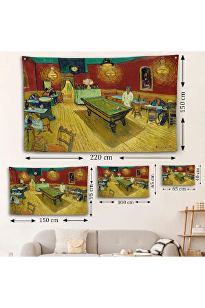 Vincent van Gogh - Gece Kahvesi Duvar Örtüsü - The Night Cafe-7161