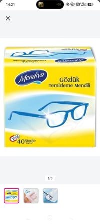 Mendili gözlük ve ekran temizleme mendili 40 lı 5 kutu