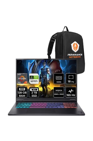 Nitro 18 Ryzen AI 7 350 128GB 2TB SSD RTX5070Ti/12GB 115W 18" WQXGA 165Hz FDOS Gaming Laptop