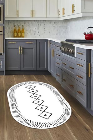 Yolluk Halı – Kaymaz Tabanlı, Yıkanabilir, Yumuşak Dokulu, Şık ve Dayanıklı Tasarım (Oval İ