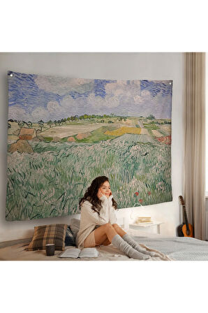 Vincent van Gogh - Auvers Yakınlarındaki Ova Duvar Örtüsü - Plain near Auvers-7162
