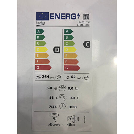 Beko Bk 851 Ykı Kurutmalı Çamaşır Makinası