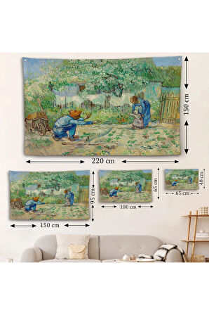 Vincent van Gogh - Millet'den Sonra İlk Adımlar Duvar Örtüsü - First Steps-7164