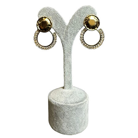 Uretti - İREM 3914 7560 Pimli ve Taş Detaylı Tasarım Model Küpe