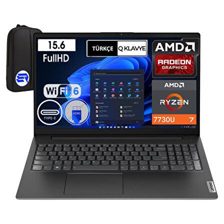 Lenovo V15 G4 Abp Ryzen 7 7730U 12GB Ram 1tb SSD 15.6" Full Hd WIN11 Pro 82YY0012TREP11 + Elektropasaj Çanta