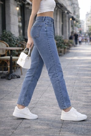CEDY DENIM Kadın Yüksek Bel Soho Boyfriend Jean C599