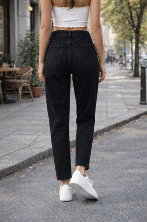 CEDY DENIM Kadın Yüksek Bel Soho Boyfriend Jean C599