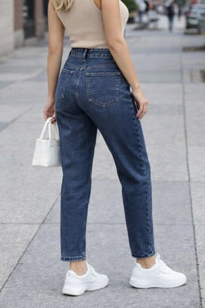 CEDY DENIM Kadın Yüksek Bel Soho Boyfriend Jean C599