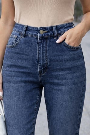 CEDY DENIM Kadın Yüksek Bel Soho Boyfriend Jean C599