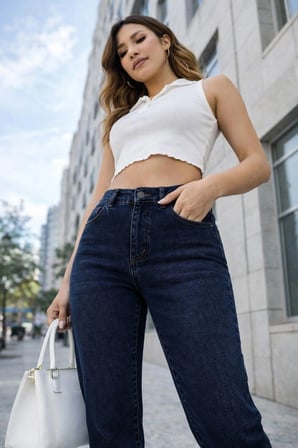 CEDY DENIM Kadın Yüksek Bel Soho Boyfriend Jean C599