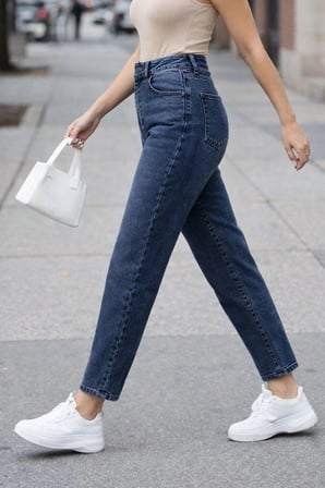 CEDY DENIM Kadın Yüksek Bel Soho Boyfriend Jean C599