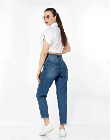 CEDY DENIM Kadın Yüksek Bel Soho Boyfriend Jean C599