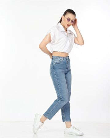 CEDY DENIM Kadın Yüksek Bel Soho Boyfriend Jean C599