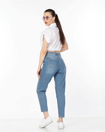 CEDY DENIM Kadın Yüksek Bel Soho Boyfriend Jean C599