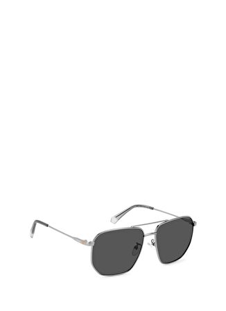 Polaroid Gri Erkek Dikdörtgen Güneş Gözlüğü 205708KJ159M9