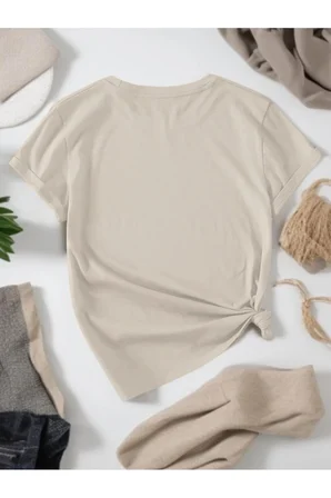 Unisex Gül & Siluet Baskılı Tasarım Tshirt