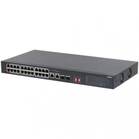 DAHUA S3226-24ET-240 24 PORT 24XFE-2XGE-2X1GE/SFP YÖNETİLEMEZ MEGABİT 240W POE SWİTCH