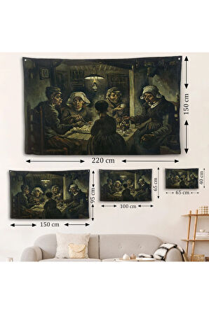 Vincent van Gogh Patates Yiyenler Duvar Örtüsü - The Potato Eaters by-7169