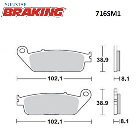 YARI METALİK FREN BALATASI / YAMAHA / WR R / X / 125cc / ÖN  / 2009-2010-2011-2012-2013-2014-2015