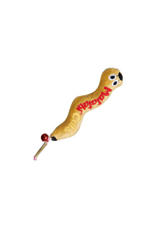 Matatabi Cats Wormy Sesli ve Doğal Matatabili Peluş Kedi Oyuncağı 17 Cm (kedi otu/nanesi içermez)