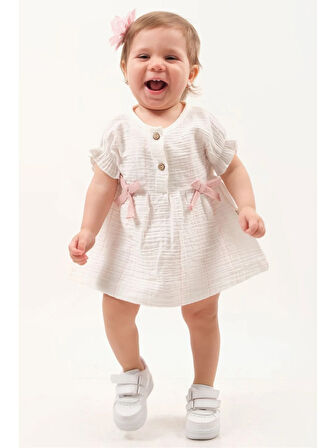 Müslin Külot Şortlu Yazlık Kız Bebek Takımı (9-12-18 Ay) %100 Pamuk Nefes Alabilir