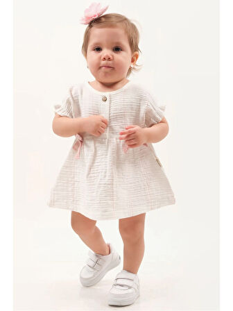 Müslin Külot Şortlu Yazlık Kız Bebek Takımı (9-12-18 Ay) %100 Pamuk Nefes Alabilir