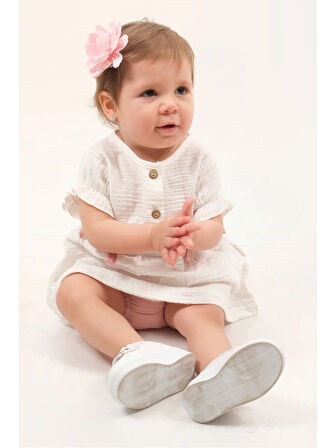 Müslin Külot Şortlu Yazlık Kız Bebek Takımı (9-12-18 Ay) %100 Pamuk Nefes Alabilir
