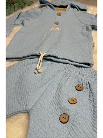 Tavşan kulaklı Örme Müslin İkili Takım 9 -12-18