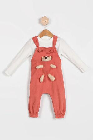 Erkek Bebek Fitilli Kadife Bahçevan Tulum (Oyuncaklı) Rahat Yazlık