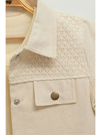 Dantelli Askılı Şortlu Gömlek Takım - 2,3,4,5 Yaş Kız