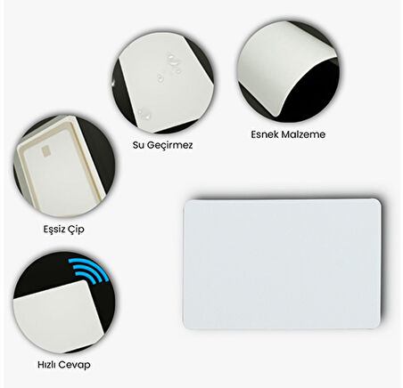 Sarkey SR 622 TEMİC T5557 Yazılabilir Kart (Proximity 125 Khz) 50 Adet