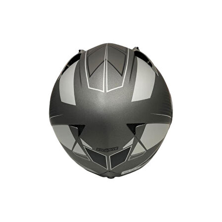 JK20 Çene Açılır Güneş Vizörlü Motosiklet Kaskı Gri Siyah L Beden Baş Çevresi: 59-60CM