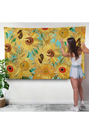 Vincent Van Gogh - Ayçiçekleri Duvar Örtüsü-7174