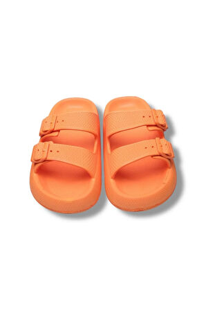 Unisex Çift Tokalı Medikal Hafif Eva Terlik TURUNCU